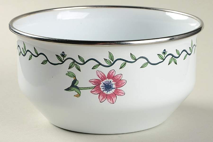 Terrace Blossoms 5" Metal Bowl by International-1