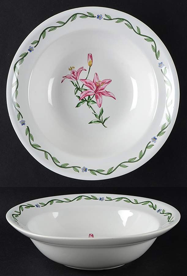 Terrace Blossoms 9" Round Vegetable Bowl by International-1