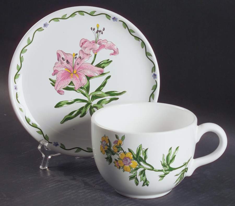 Terrace Blossoms Breakfast Cup & Saucer Set by International-1