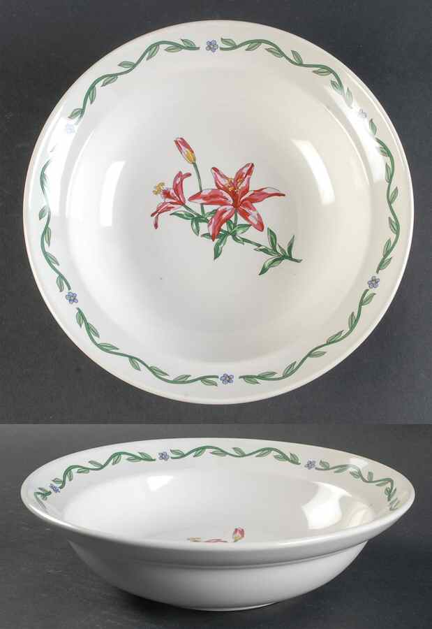 Terrace Blossoms 8" Round Vegetable Bowl by International-1