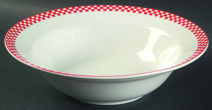 Trattoria Red 8" Round Vegetable Bowl by International-1