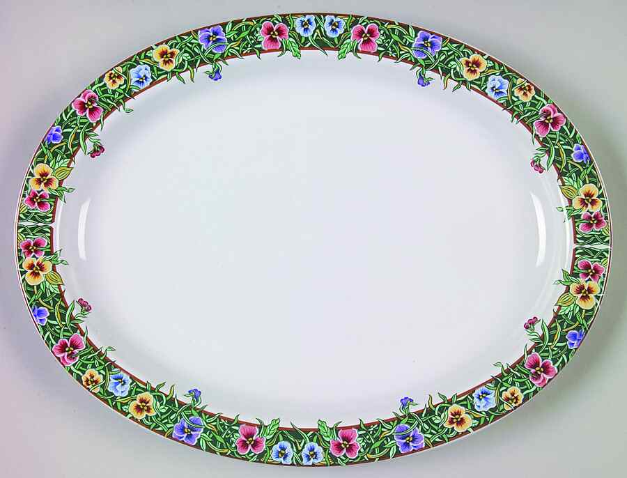 Velvet Faces 13" Oval Serving Platter by International-1