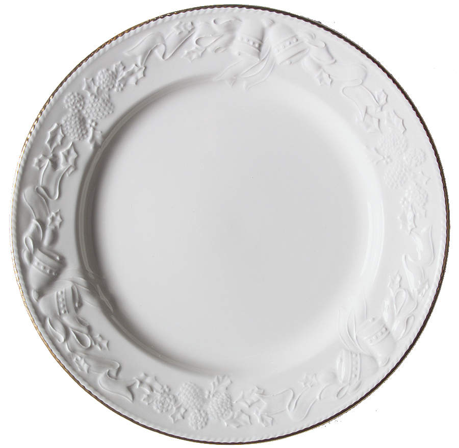 White Christmas Dinner Plate by International-1