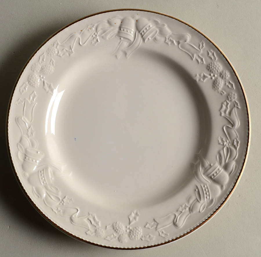 White Christmas Salad Plate by International-1