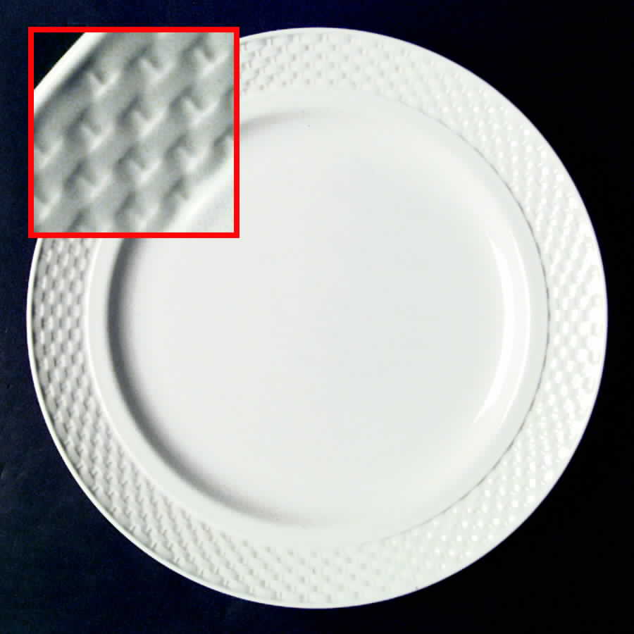 White Wicker Dinner Plate by International-1