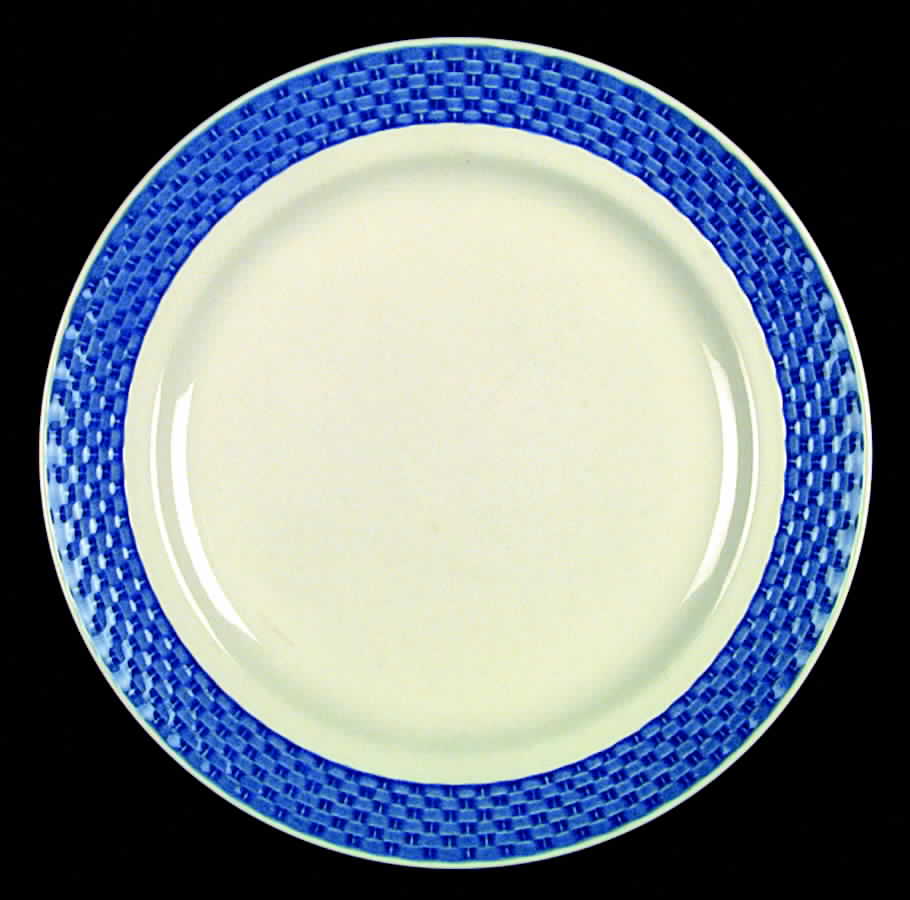 Wicker Blue Dinner Plate by International-1