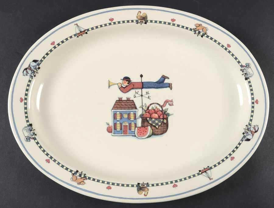 Windy Hill 14" Oval Serving Platter by International-1