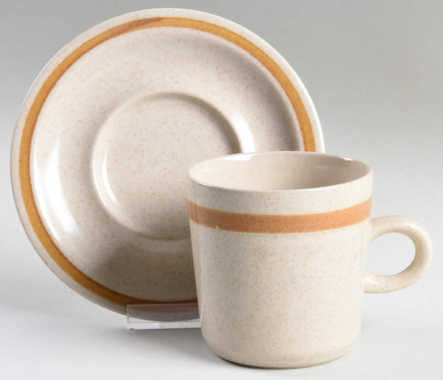 Woodwind Flat Cup & Saucer Set by International-1