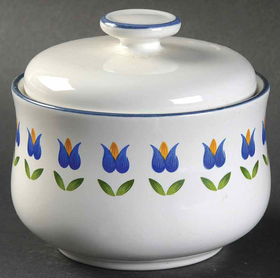 Young Tulips Sugar Bowl & Lid by International-1