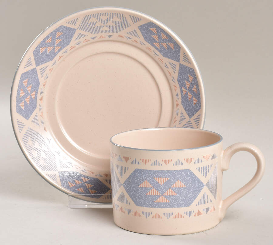Zuni Flat Cup & Saucer Set by International-1