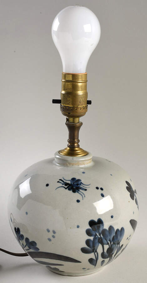 Martha's Flowers 10" Electric Lamp No Shade by Iron Mountain-1