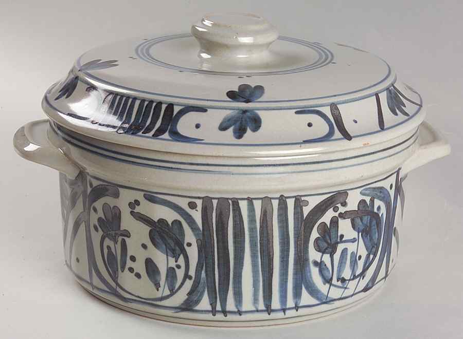 Martha's Flowers 2 Qt Round Covered Casserole by Iron Mountain-1