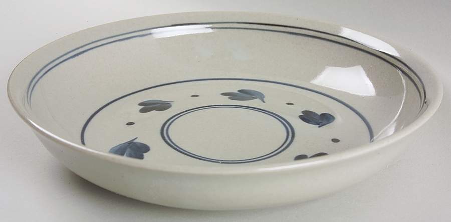 Martha's Flowers Shallow Round Vegetable Bowl by Iron Mountain-1