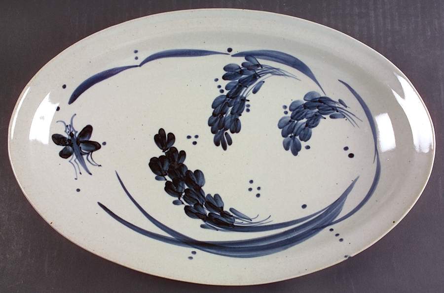 Martha's Flowers 15" Oval Serving Platter by Iron Mountain-1