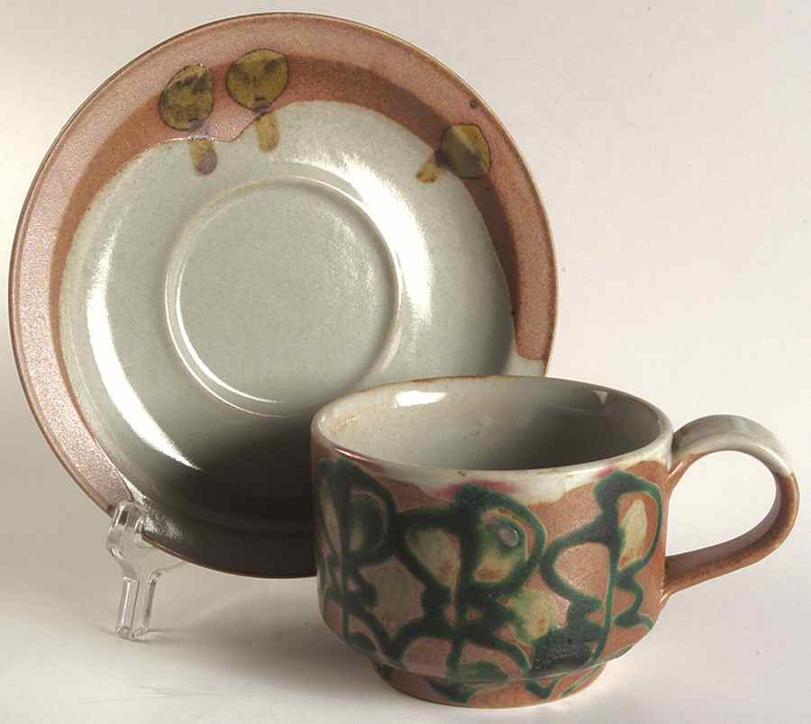 Over The Hills Flat Cup & Saucer Set by Iron Mountain-1