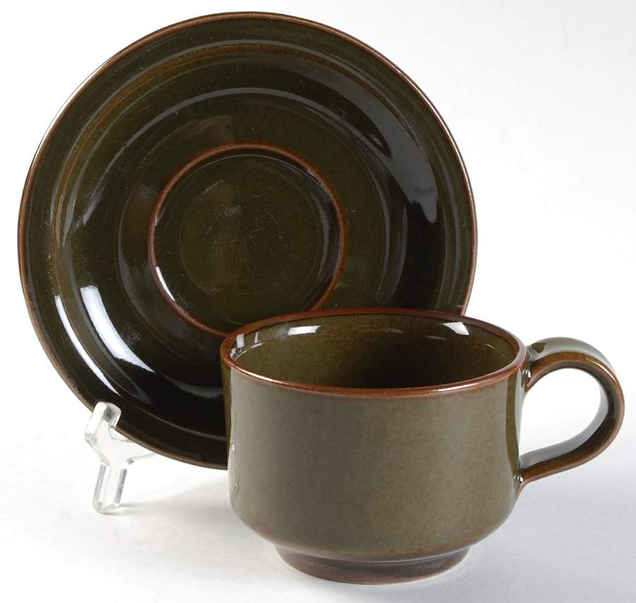 Pond Mountain Flat Cup & Saucer Set by Iron Mountain-1