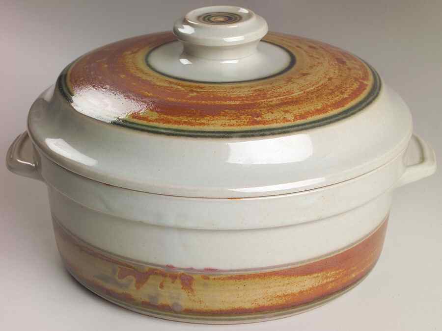 Whispering Pines 2.5 Qt Round Covered Casserole by Iron Mountain-1