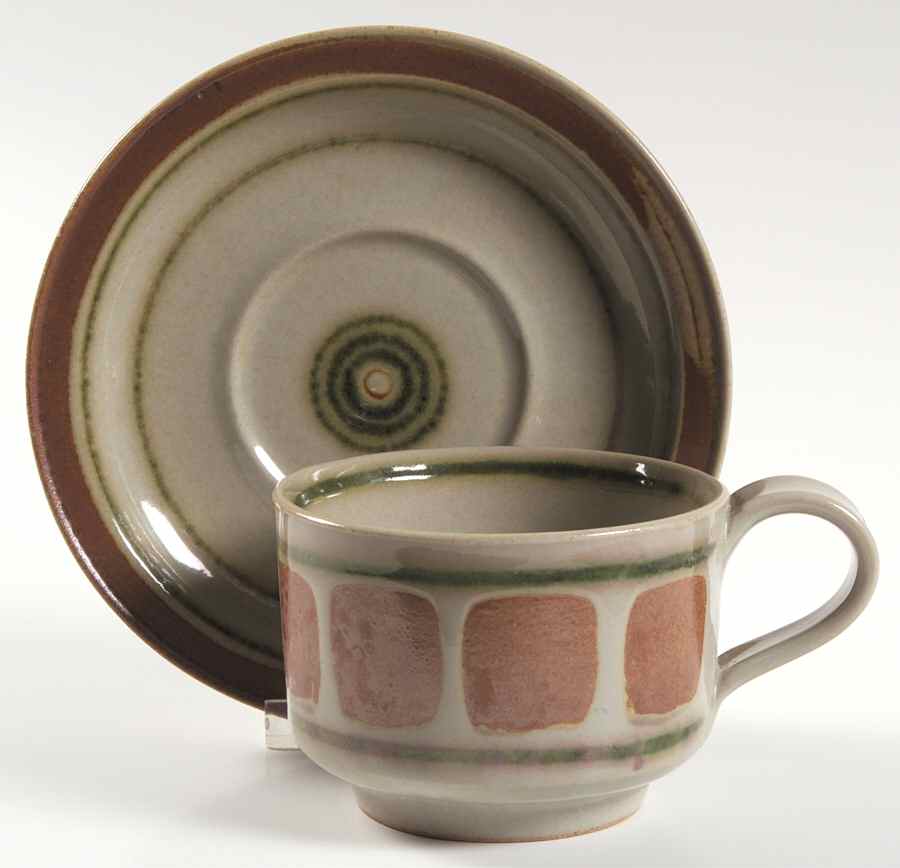 Whispering Pines Flat Cup & Saucer Set by Iron Mountain-1