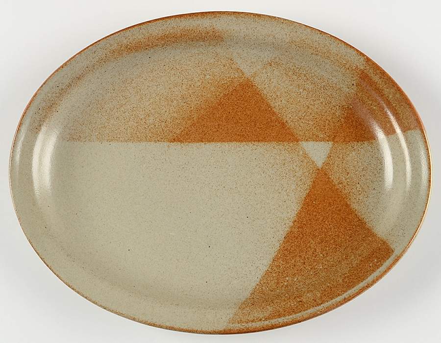 White Top 12" Oval Serving Platter by Iron Mountain-1