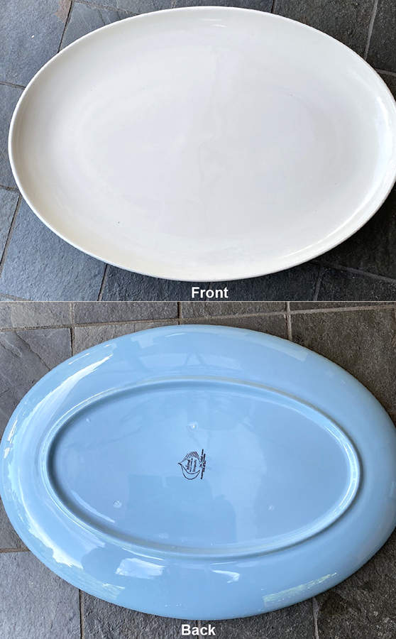 Accent Blue (Bristol Blue) 15" Oval Serving Platter by Iroquois-1