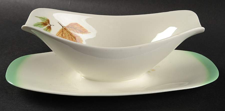 Autumn Harmony Gravy Boat with Attached Underplate by Iroquois-1