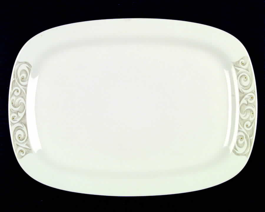 Baroque 12" Oval Serving Platter by Iroquois-1