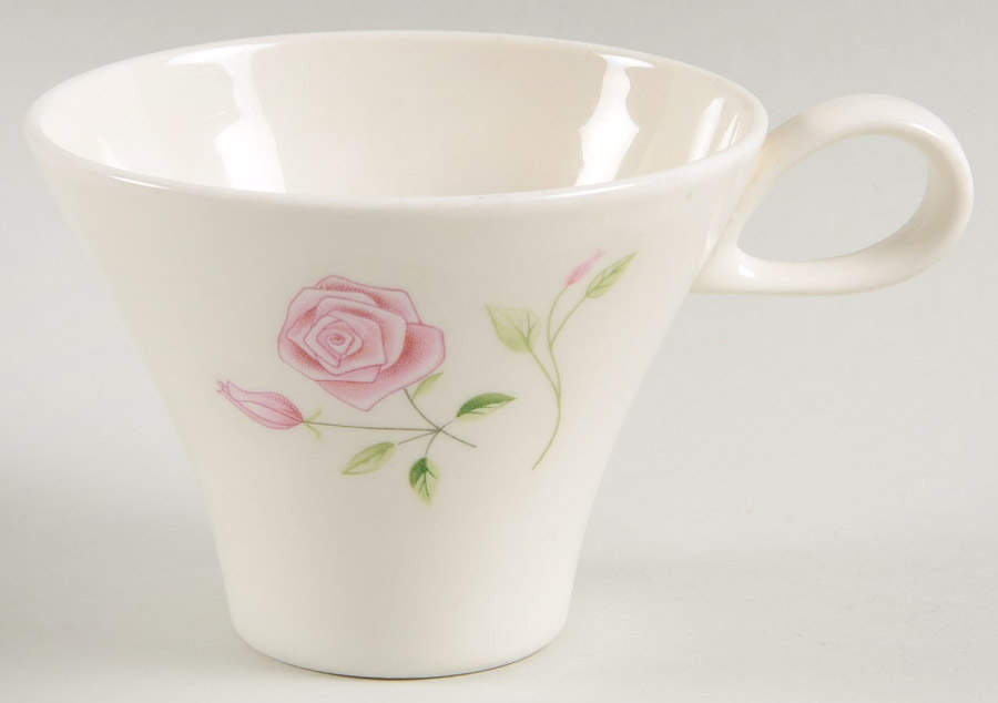 Beige Rose (Coupe) Flat Cup by Iroquois-1
