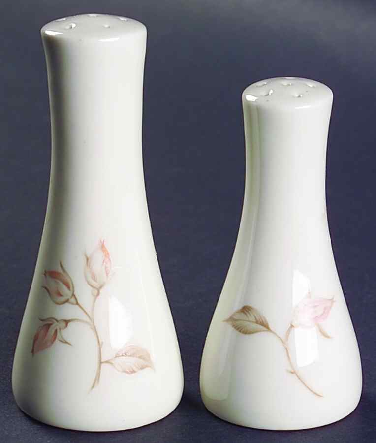 Beige Rose (Coupe) Salt & Pepper Set by Iroquois-1