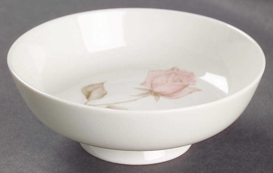Beige Rose (Rim) Fruit/Dessert (Sauce) Bowl by Iroquois-1