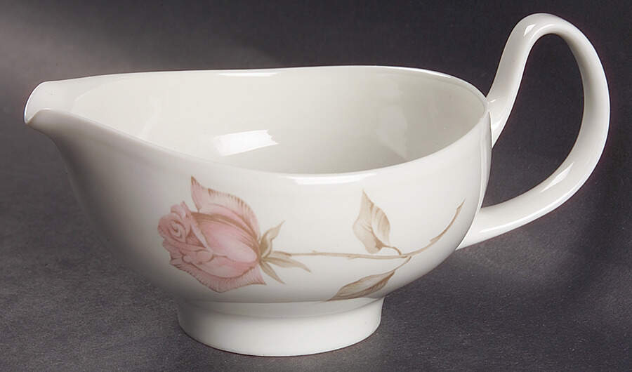 Beige Rose (Rim) Creamer by Iroquois-1