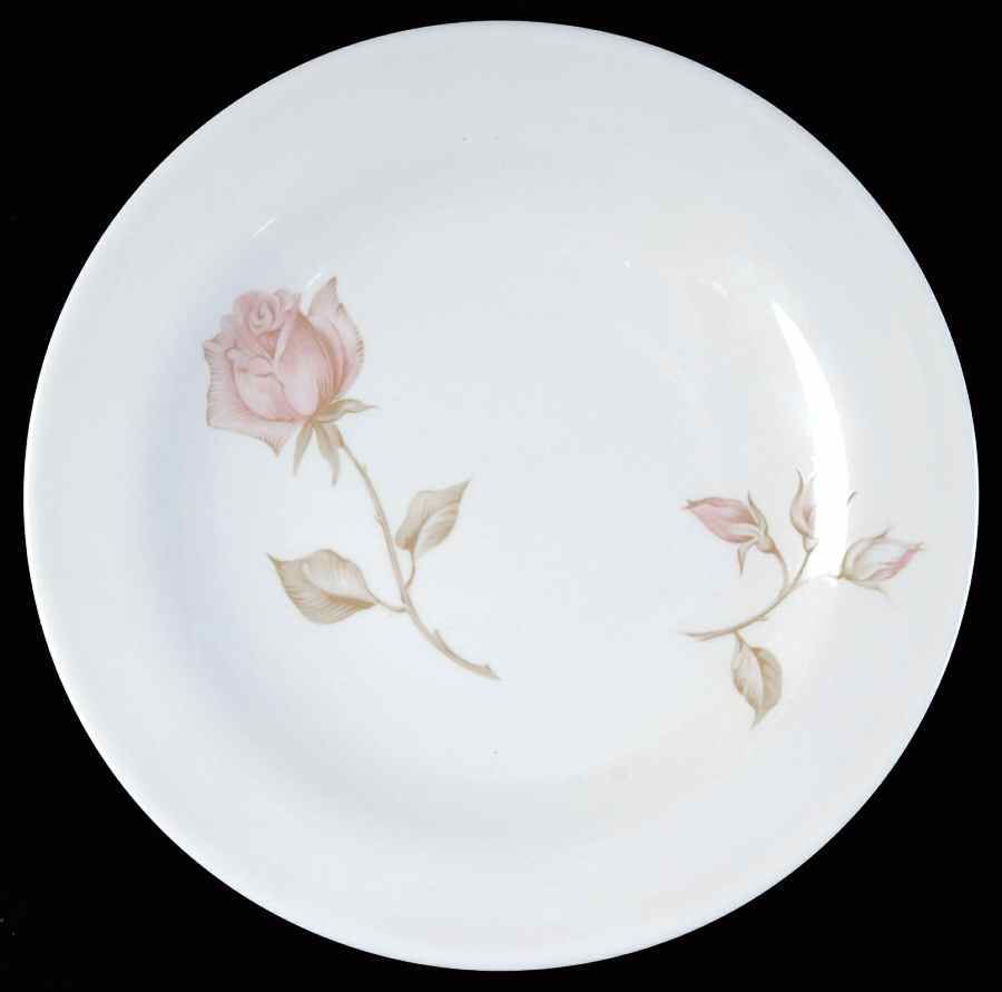Beige Rose (Rim) Bread & Butter Plate by Iroquois-1