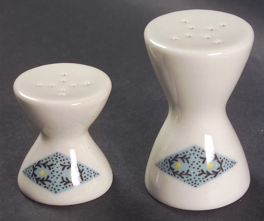 Blue Diamonds Salt & Pepper Set by Iroquois-1