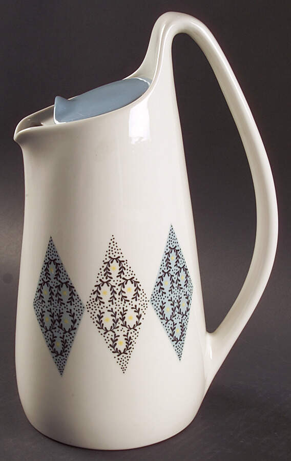 Blue Diamonds Coffee Pot & Lid by Iroquois-1