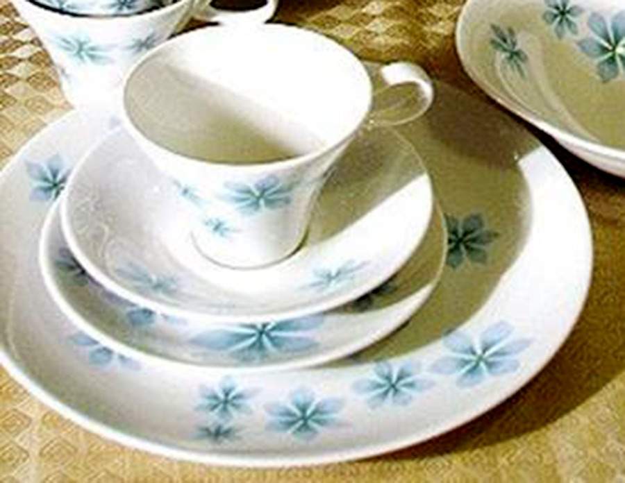 Blue Petals Salad Plate by Iroquois-1
