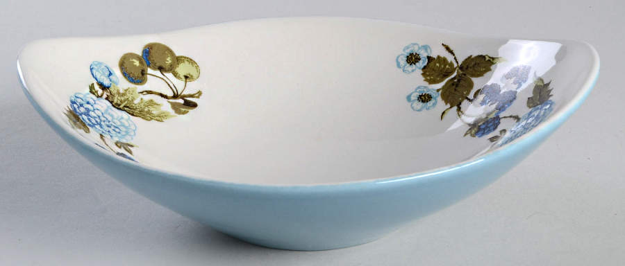 Blue Vineyard Lugged Soup Bowl by Iroquois-1