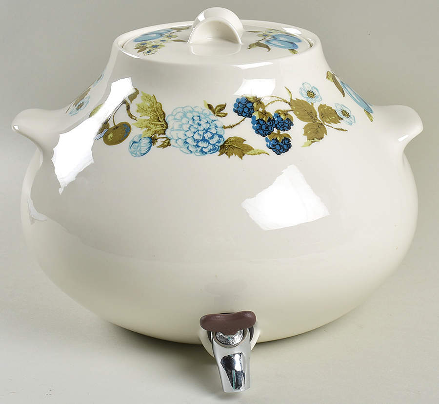 Blue Vineyard Samovar & Lid by Iroquois-1