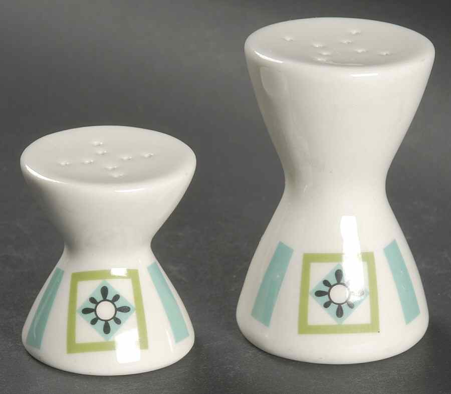Bombay Green Salt & Pepper Set by Iroquois-1