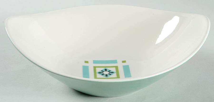 Bombay Green 10" Oval Vegetable Bowl by Iroquois-1