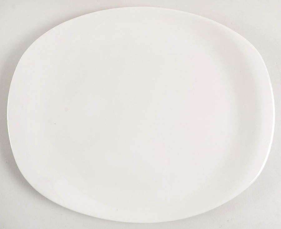 Bridal White 13" Oval Serving Platter by Iroquois-1