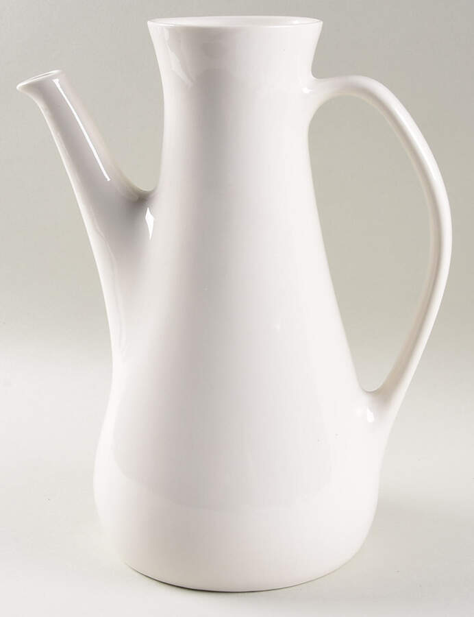 Bridal White Coffee Pot No Lid by Iroquois-1