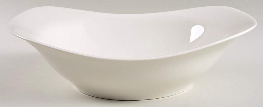 Bridal White 11" Oval Vegetable Bowl by Iroquois-1