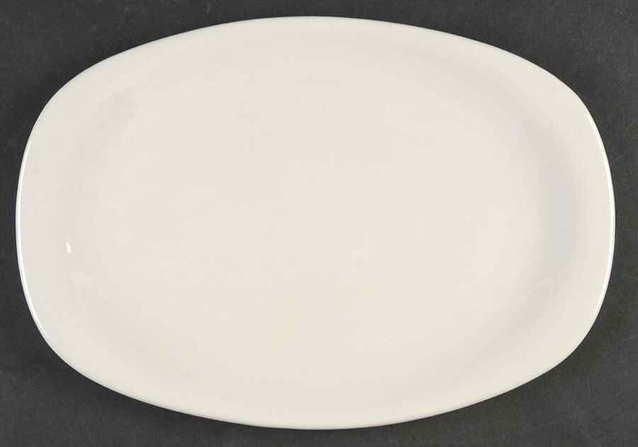 Bridal White 11" Oval Serving Platter by Iroquois-1
