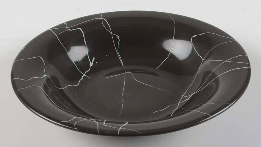 Carrara Modern Gray Rim Fruit/Dessert (Sauce) Bowl by Iroquois-1