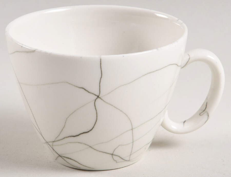 Carrara Modern White Flat Cup by Iroquois-1