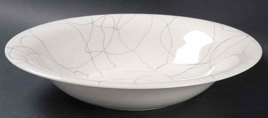 Carrara Modern White Centerpiece by Iroquois-1