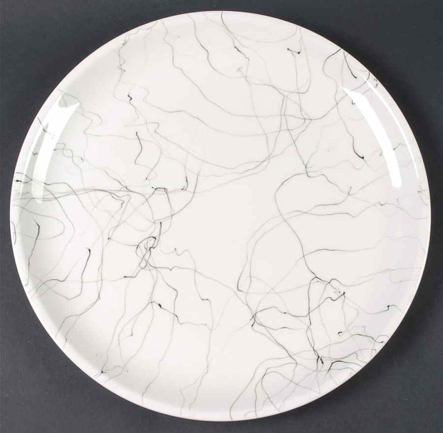 Carrara Modern White 13" Chop Plate (Round Platter) by Iroquois-1