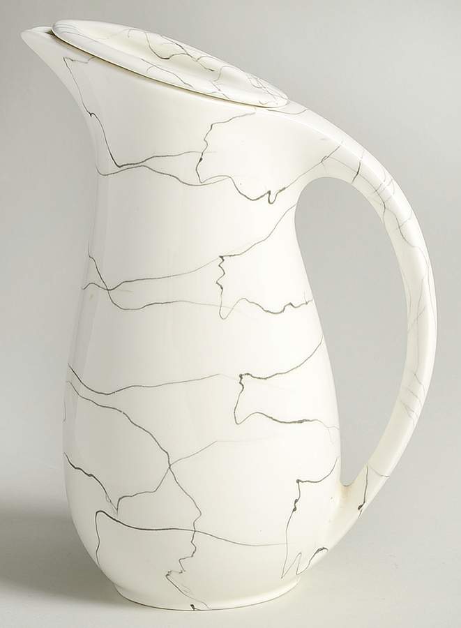 Carrara Modern White Small Coffee Pot & Lid by Iroquois-1