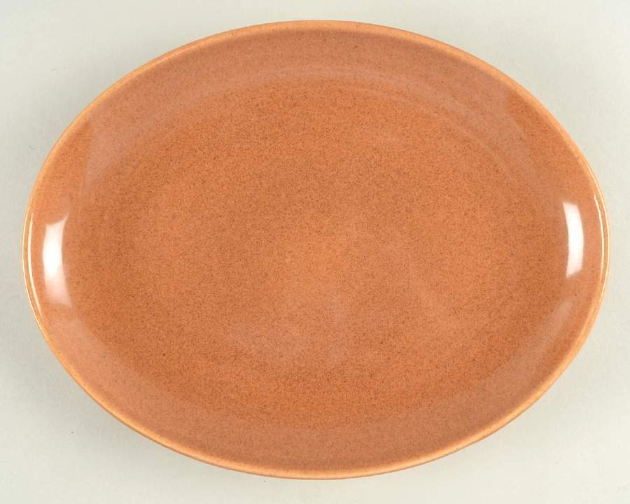 Casual Apricot 10" Oval Serving Platter by Iroquois-1