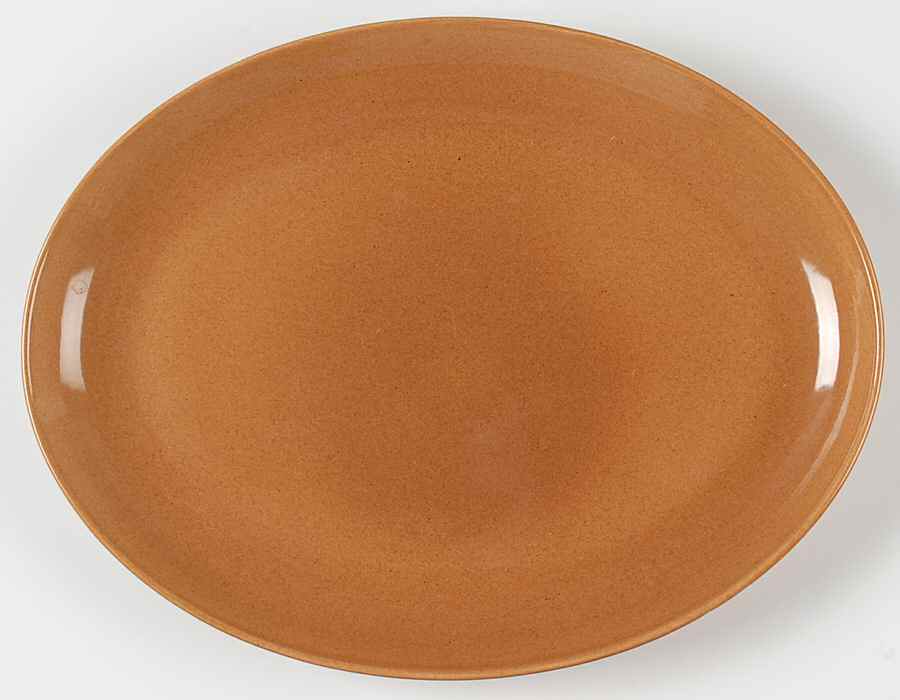 Casual Apricot 14" Oval Serving Platter by Iroquois-1