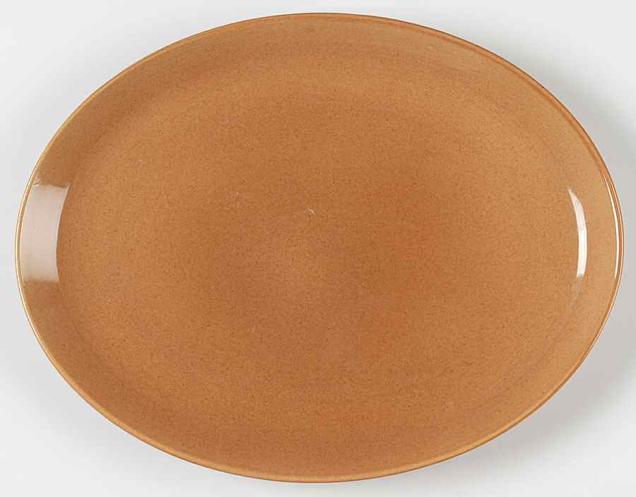 Casual Apricot 12" Oval Serving Platter by Iroquois-1